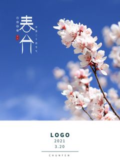 春分二十四节气传统中国风插画高清活动海报展板PSD模板素材
