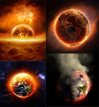 超赞燃烧的地球高清图片素材