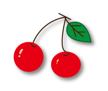 透明背景樱桃素材