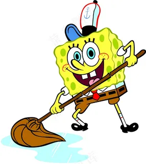 卡通海绵宝宝拖地图片