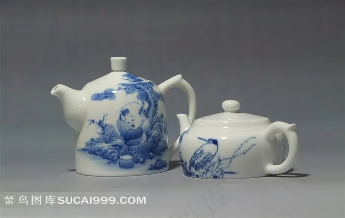 青花茶壶瓷器