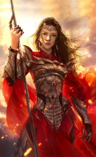 英气古装女战士人物插画图片素材 英气古装女战士人物插画图片素材