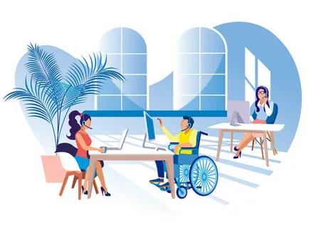 扁平化人物场景办公互联网等距ai矢量设计网页海报UI素材插画