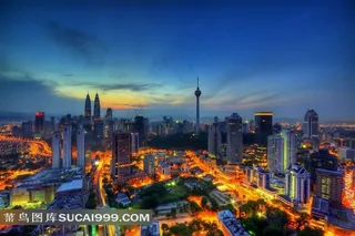 绚丽的城市夜景美丽风景摄影高清图片