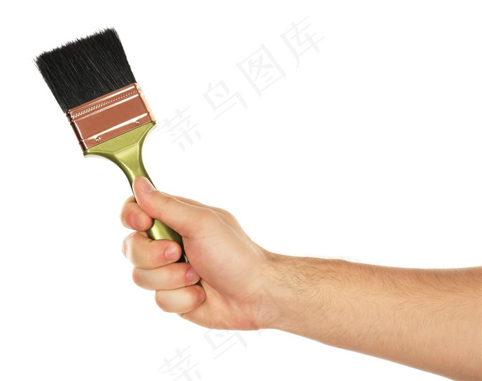 拿着刷子的手势图片