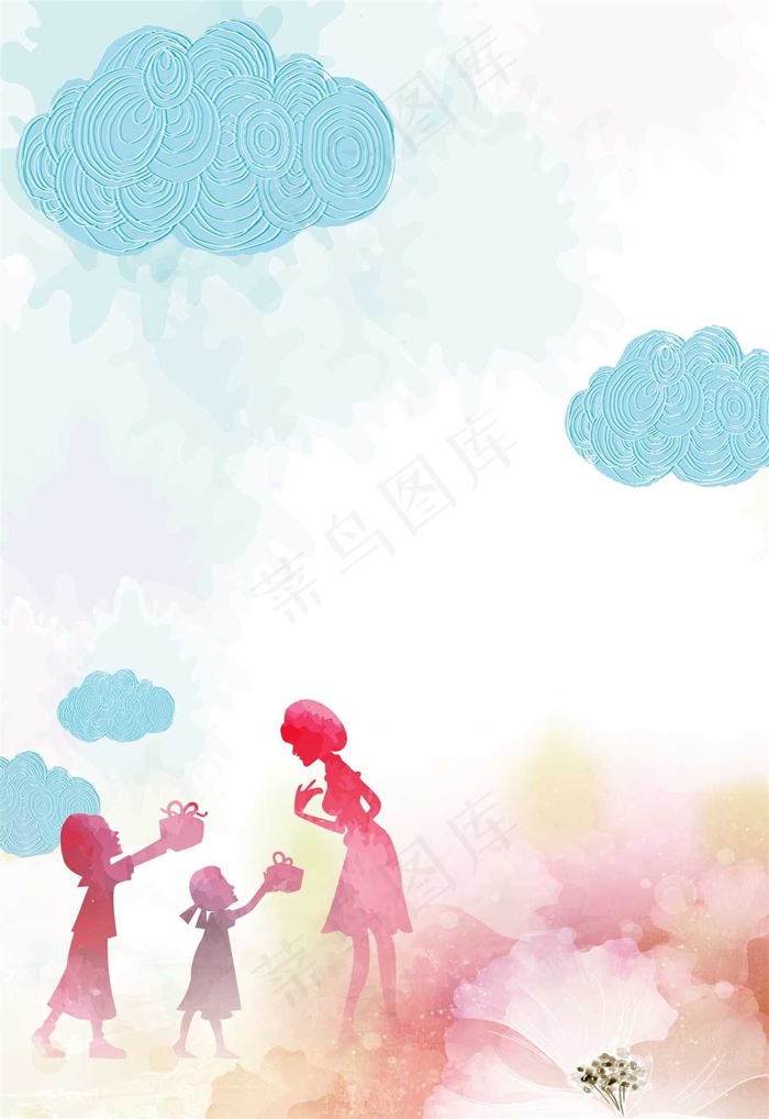 母亲节背景海报 