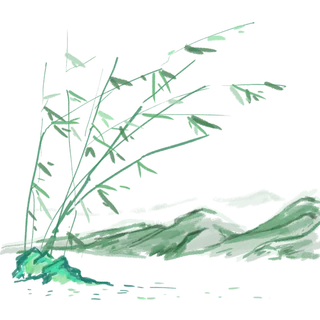 清明元素古风中式清明节山水画中国风