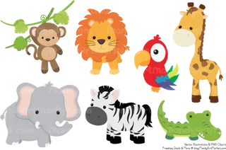 小动物素材卡通简笔