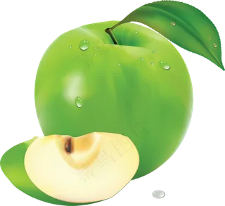 多汁的 苹果 清新 绿苹果 水果 免抠