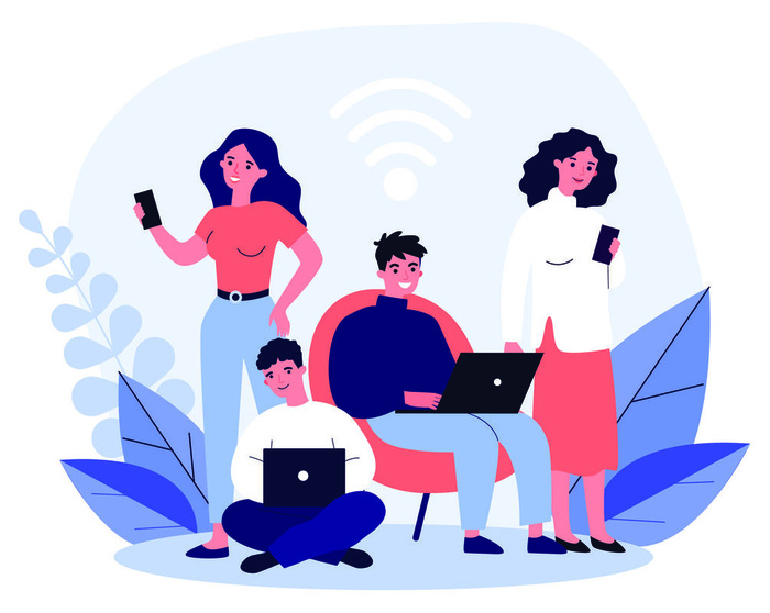 扁平化人物场景办公互联网等距ai矢量设计网页海报UI素材插画