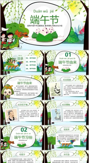 端午节主题班会教学课件ppt