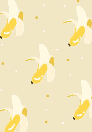 创意简约五彩缤纷水果香蕉海报插画