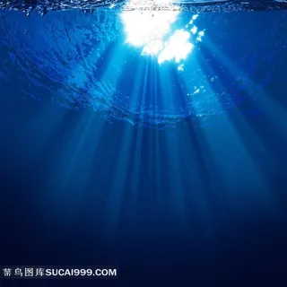 蓝色海底风景图片