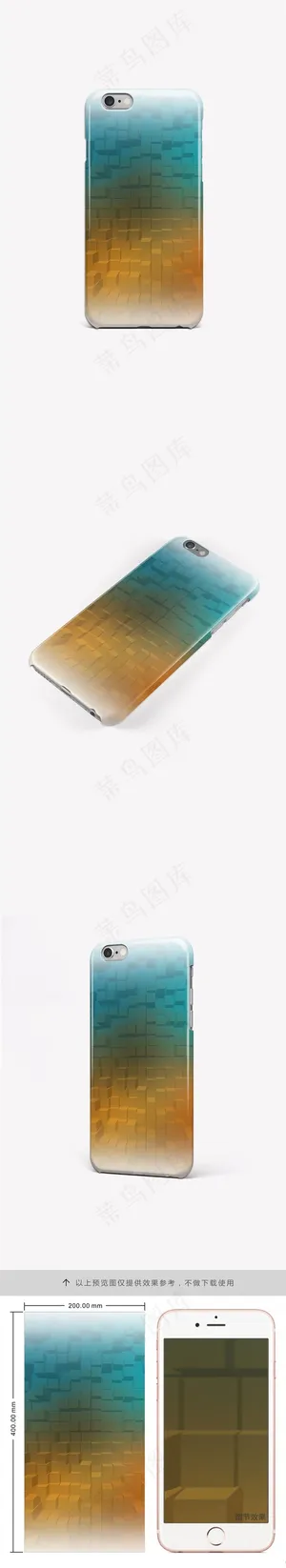 渐变立体方格手机壳图案 渐变立体方格手机壳图案