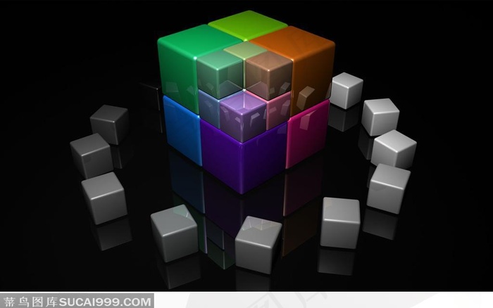 立体质感魔方图片