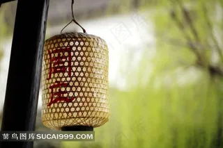 苏州周庄同里周庄古灯素材