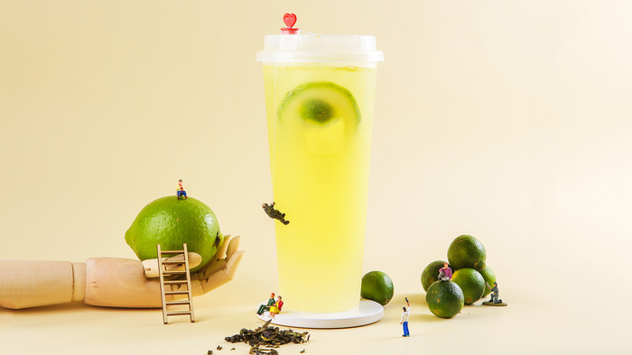 奶茶店水果茶饮品特饮高清图金桔爆柠茶