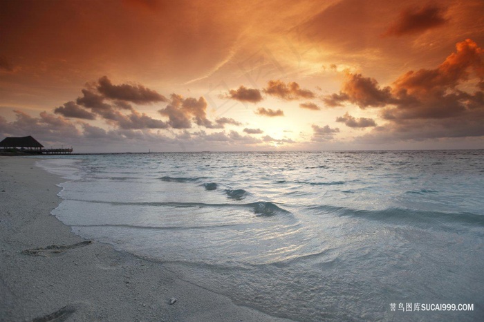 唯美海边日出夕阳壁纸