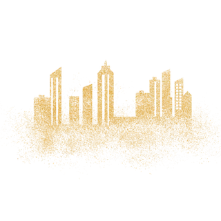 金色城市剪影素材免扣