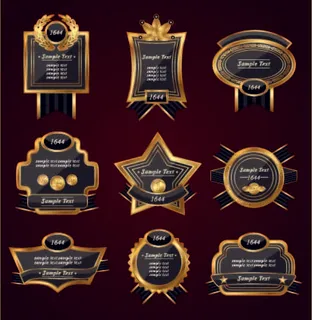 免抠花纹标签瓶贴