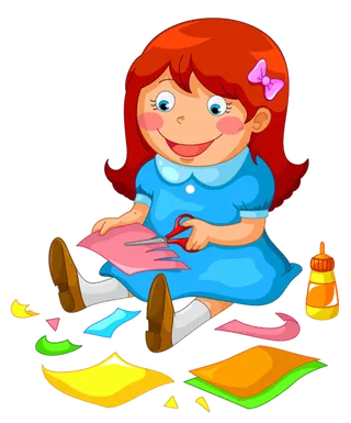 女孩剪纸卡通人物简笔少儿兴趣班