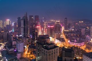 大连城市夜景图片素材