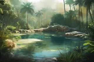 一个地热游泳池