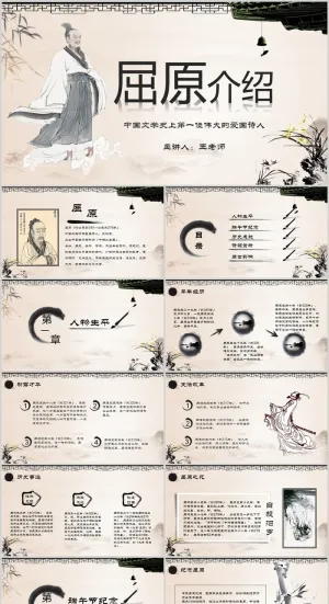 端午节屈原介绍节日由来汇报ppt预览图