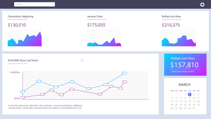 可视化大数据科技网页后台管理图表软件AI界面PSD模版素材源文件
