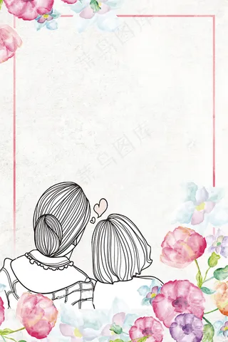 母亲节背景海报 