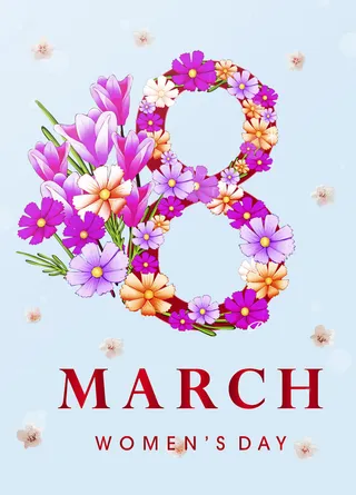 三八妇女节女神节贺卡素材