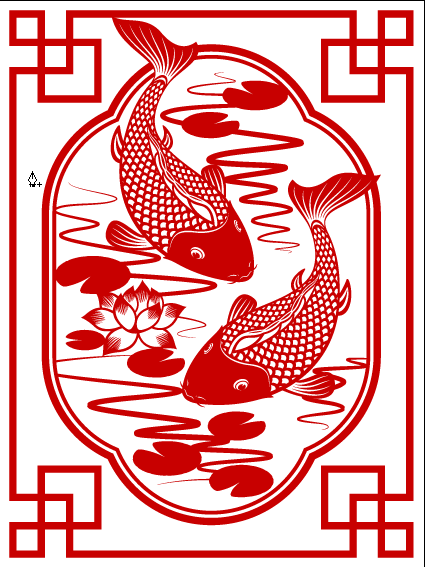 设计双鱼鲤鱼素材