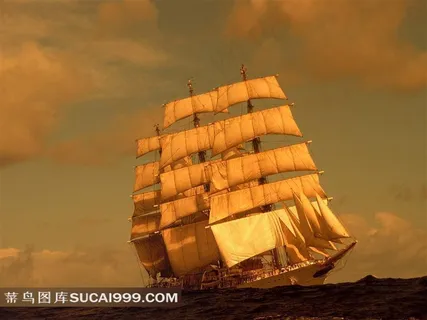 外国经典船舶油画素材