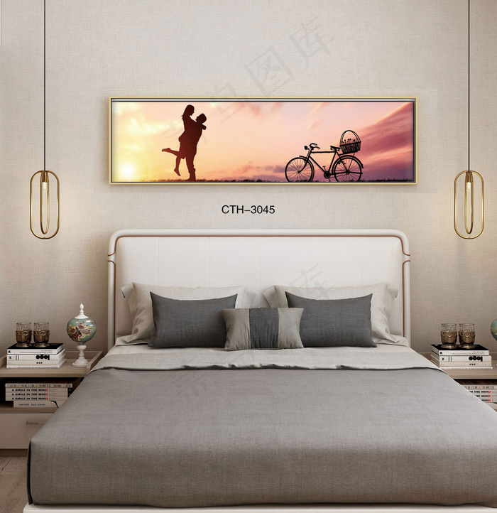 轻奢晶瓷装饰画客厅沙发背景墙卧室床头挂画酒店样板间房间模型现代抽象风