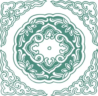 古色古香古典古风花纹海浪浪花流云边框