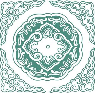 古色古香古典古风花纹海浪浪花流云边框