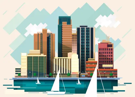 分析图素材图标集合景观建筑立面插画场景AI矢量图形设计