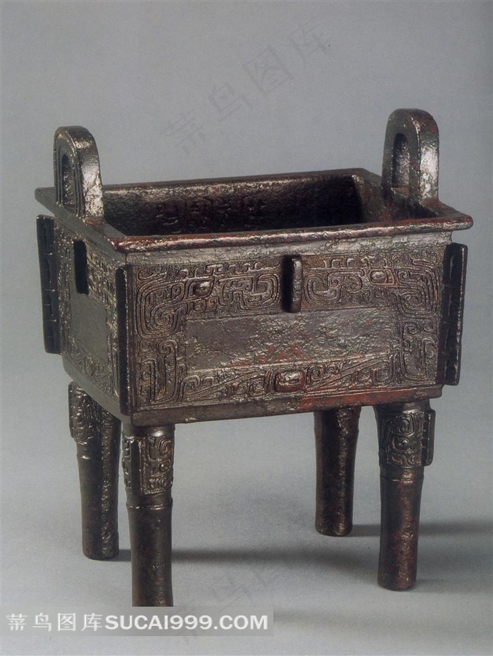 古代青铜方尊高清素材