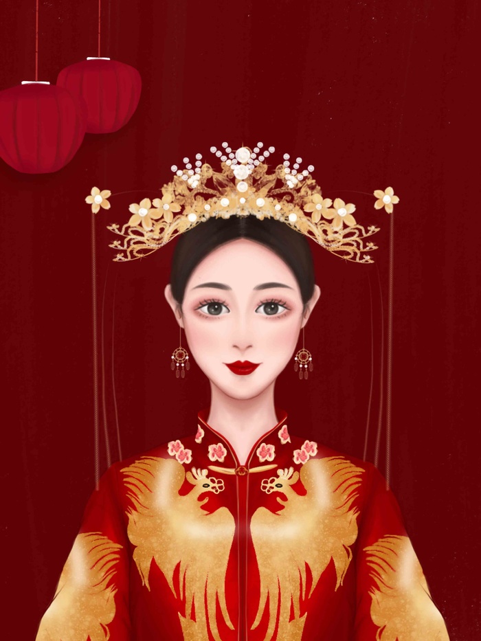 清新二十四节气夏至美女插画