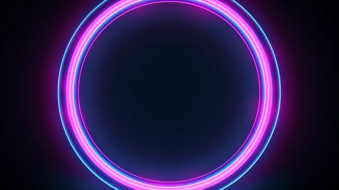 光圈彩色荧光色科技黑暗背景(4368x2448)