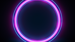 光圈彩色荧光色科技黑暗背景