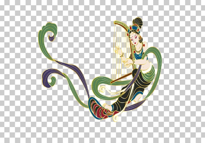 敦煌飞天矢量元素