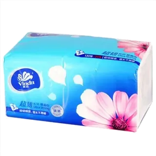 维达 超韧性系列抽纸 130抽／包超市商品白底图免抠实物摄影png格式图片透明底