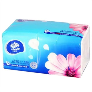 维达 超韧性系列抽纸 130抽／包超市商品白底图免抠实物摄影png格式图片透明底