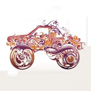 花纹汽车高清艺术插画