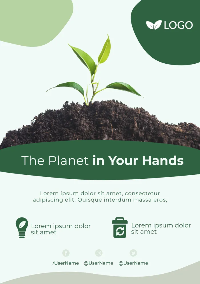 环保 宣传海报psd模版下载