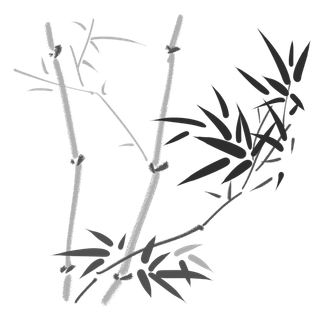 竹子水墨画中国风国画墨水书法竹子画