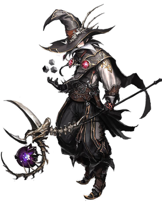 巫师人物卡通线条