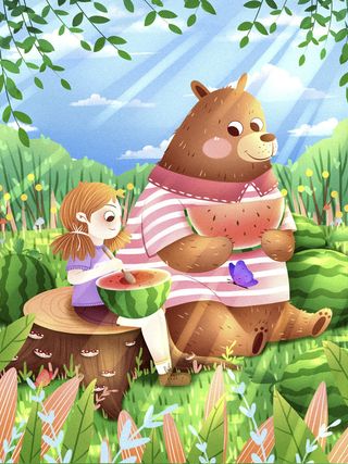 大暑海报节气素材