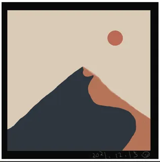 临摹绘画分层风景图